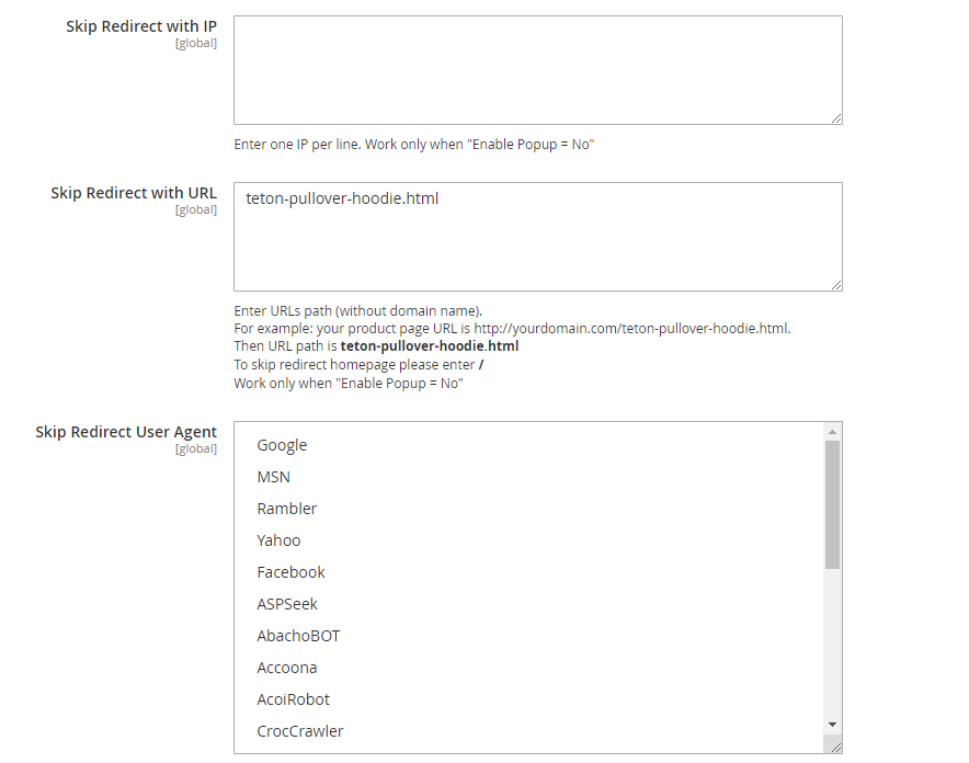 skip redirect geoip store switcher