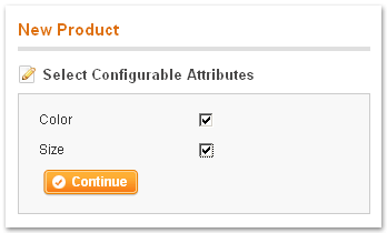 select configurable attribute example