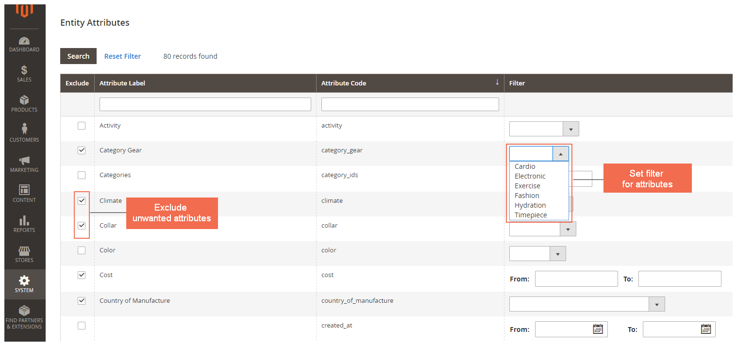 Attribute set. Custom attributes. SG attributes. Set_Port_attributes -model.