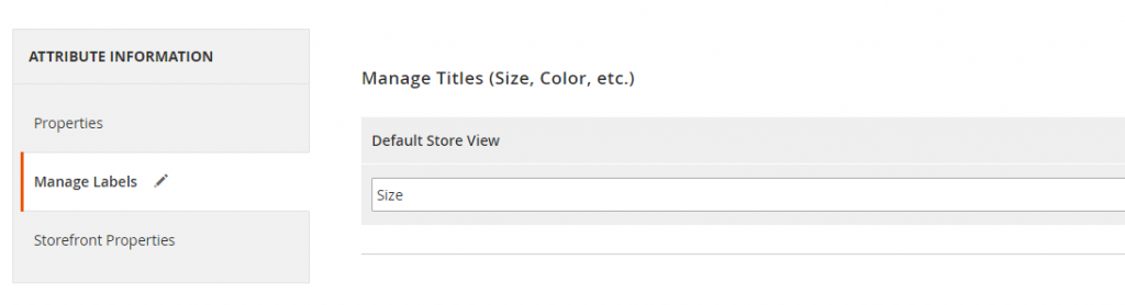 manage labels magento 2 attributes