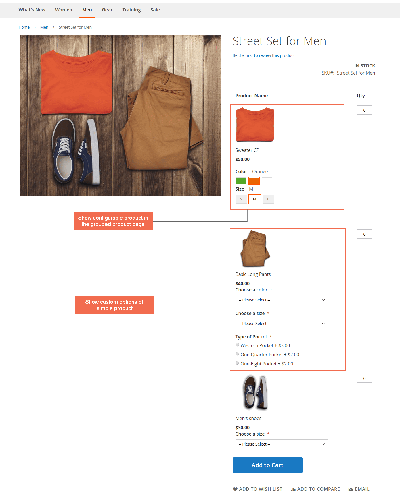Magento 2 Grouped Product Custom Options Extension