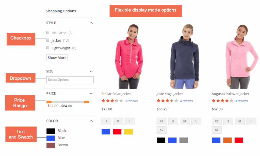Magento 2 layered navigation filterable attributes