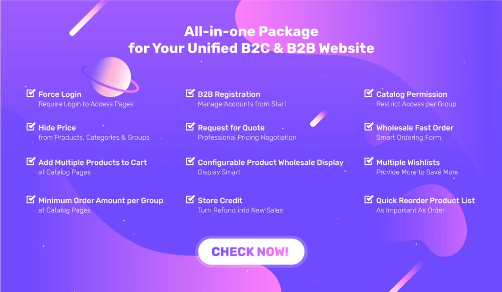 Magento 2 B2B Package Extension