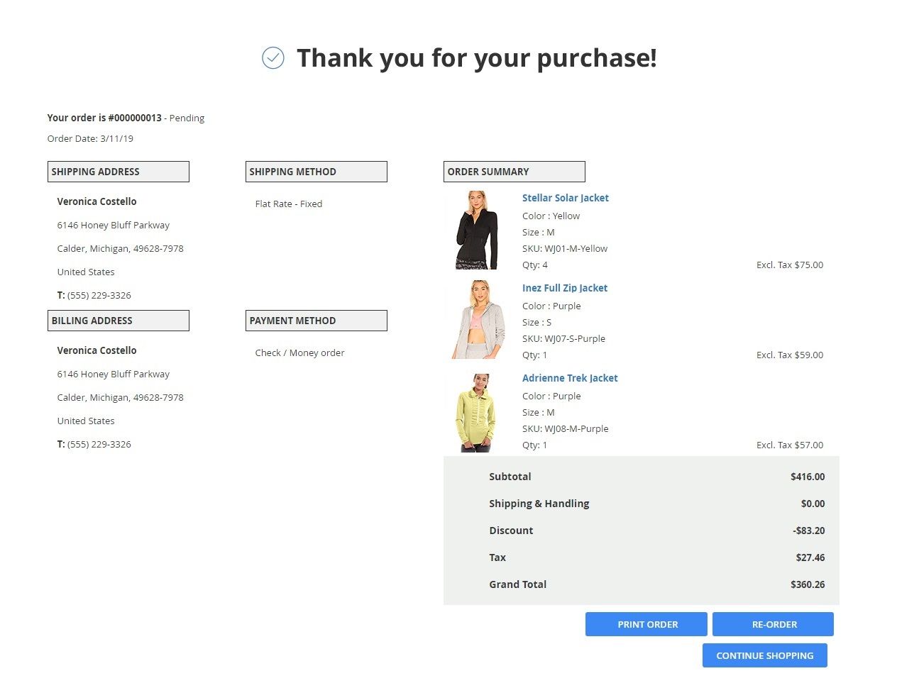 Magento 2 Checkout Success Page extension
