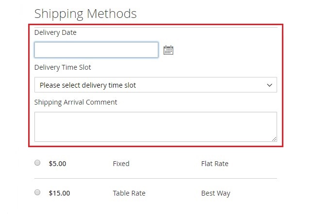 Magento 2 Order Delivery Date extension