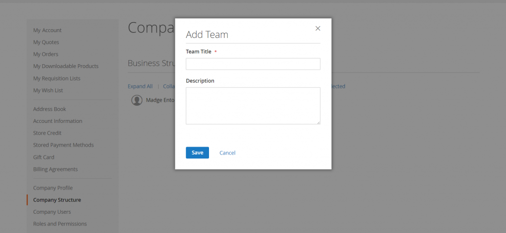 add team- magento 2 enable b2b features