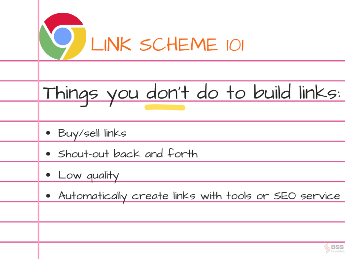 link scheme 101