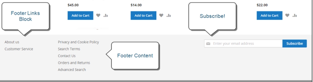 Magento-footer