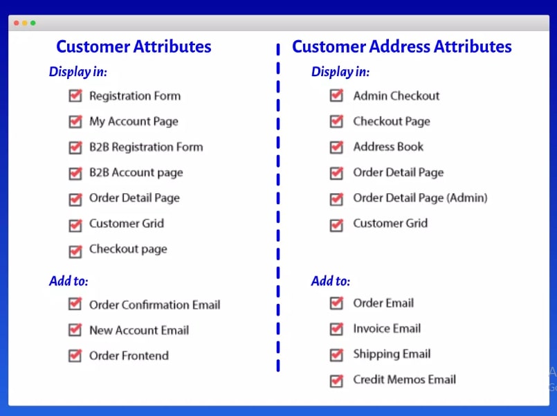 Magento 2 Customer Attributes Extension features 2