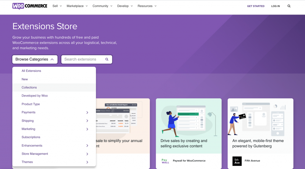 woocommerce extension store