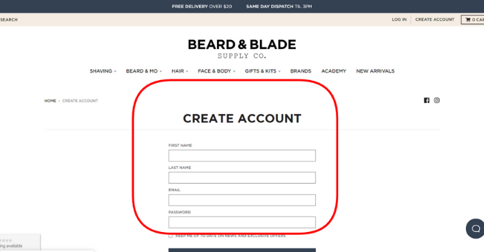 create-contatc-beard-and-blade-shopify-b2b-and-b2c