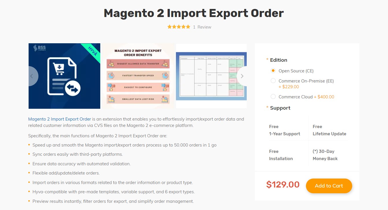 Magento 2 Import Export Order