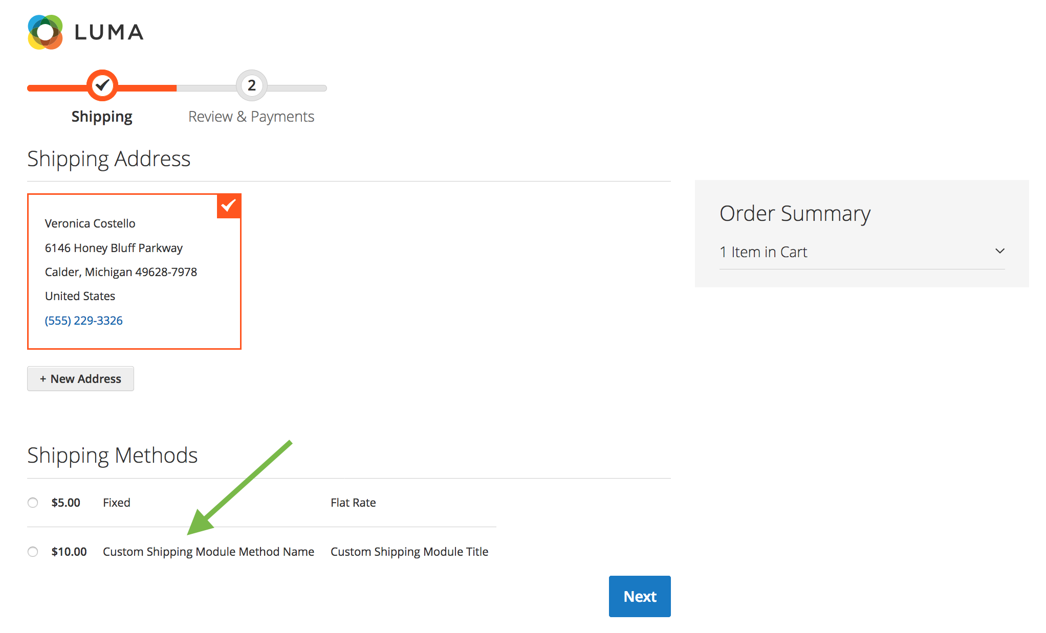 Magento 2 Default Checkout Page