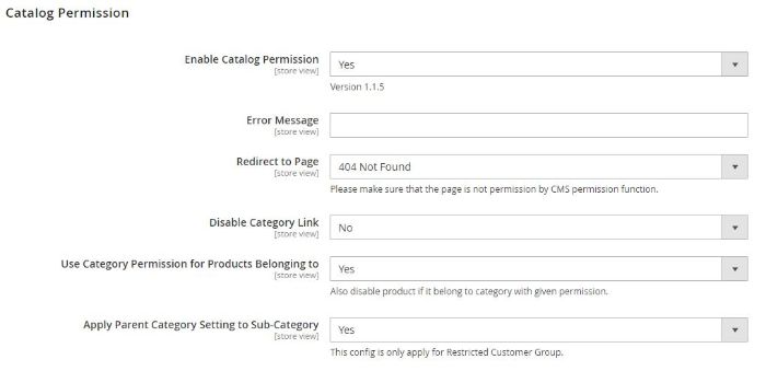 Restrict access to categories by customer groups