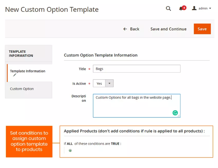 magento 2 custom option templates