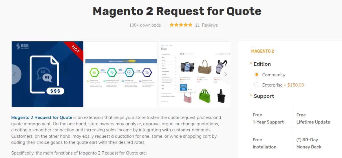 Magento 2 Request for Quote by BSS Commerce