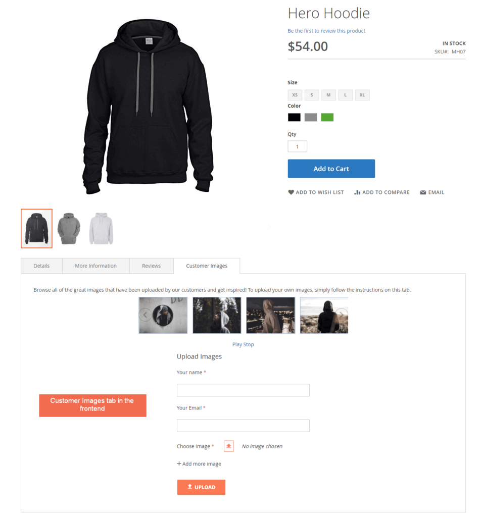 Magento 2 Product Images by Customer
