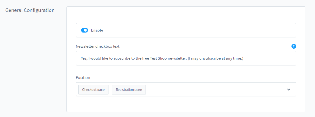 Shopware 6 Newsletter Checkbox for Sign-up Customers user guide