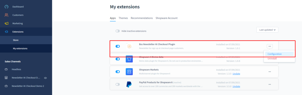 Shopware 6 Newsletter Checkbox for Sign-up Customers user guide
