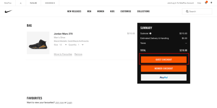Nike-customize-checkout-page-magento-2-examples
