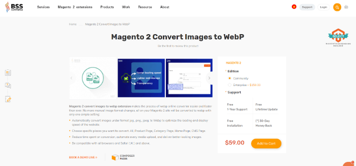 magento 2 convert images to webp