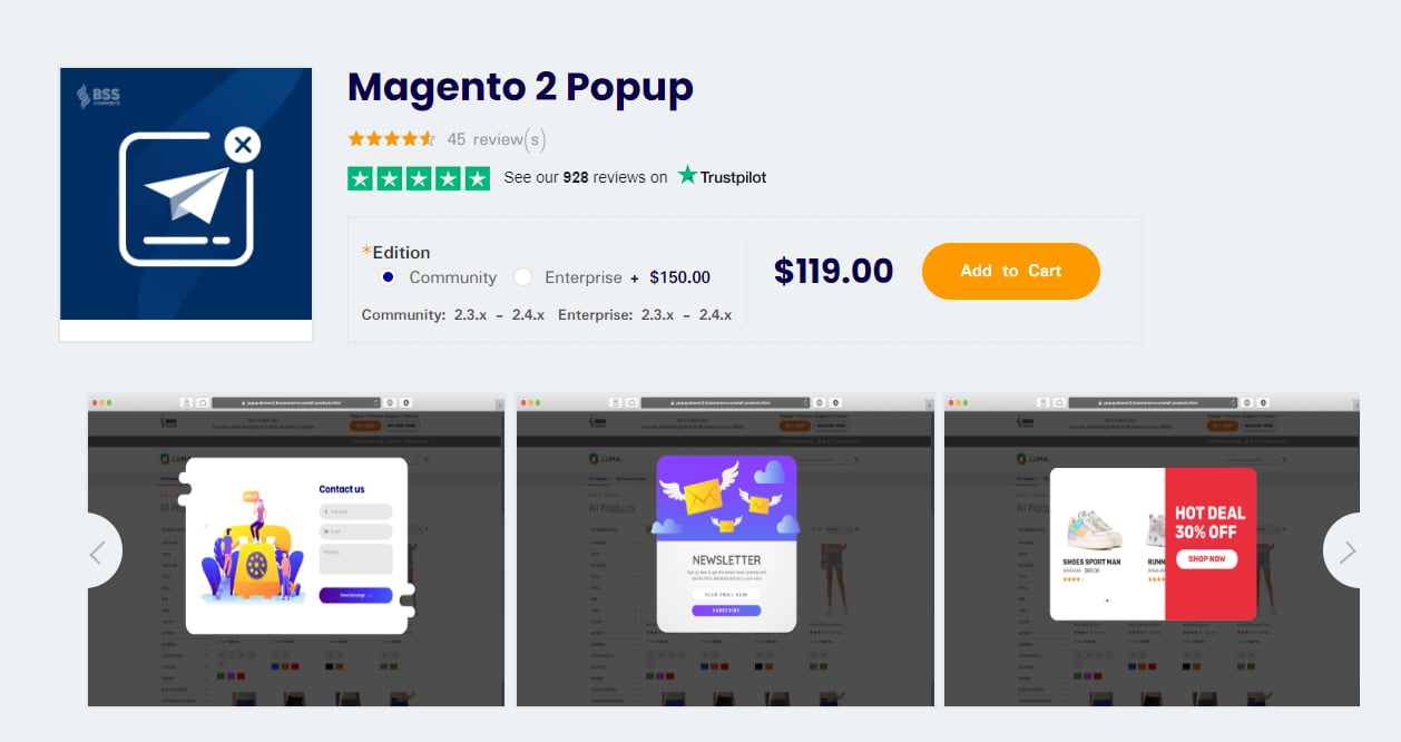 bss Magento 2 popup extension