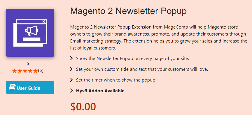 magecomp Magento 2 popup extension free