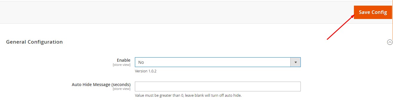 save config to disable Magento module