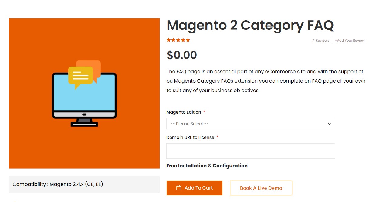 Magento 2 FAQ extension free by VDC Store