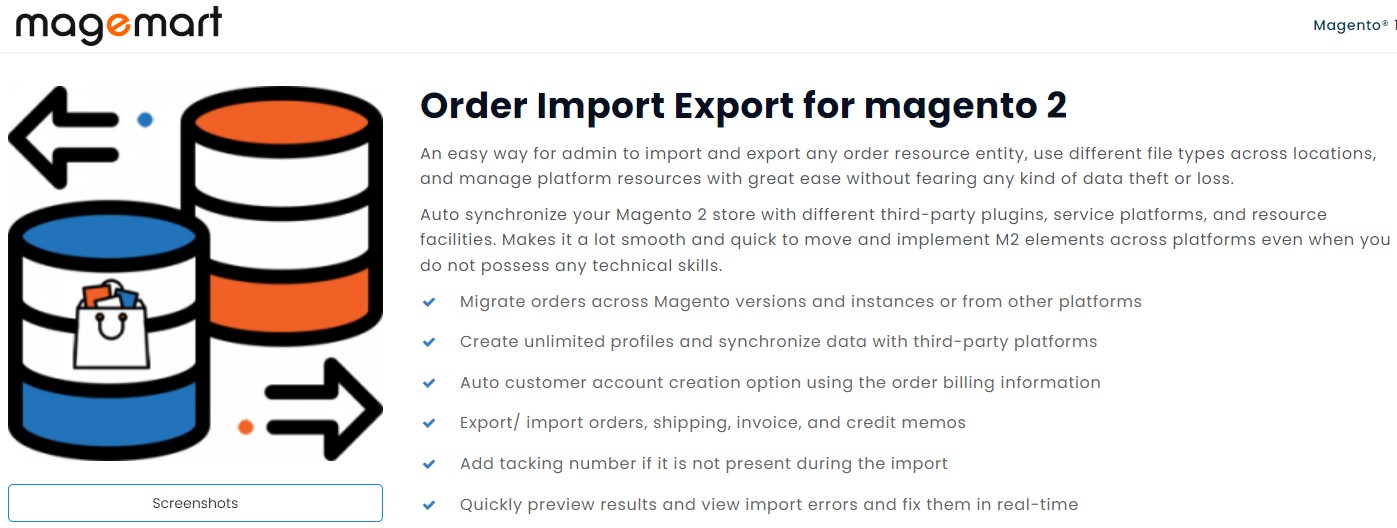 Order Import Export for Magento 2 by Magemart