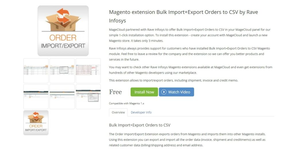 Magento 2 Order Import Export Extension Free by RaveInfosys