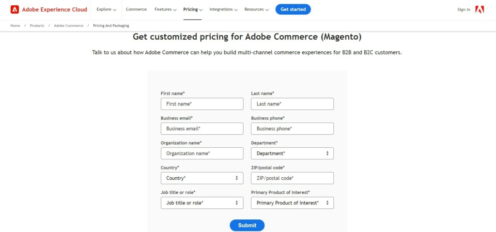Adobe Commerce cost