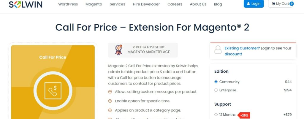 Call For Price Extension For Magento 2 by Solwininfotech