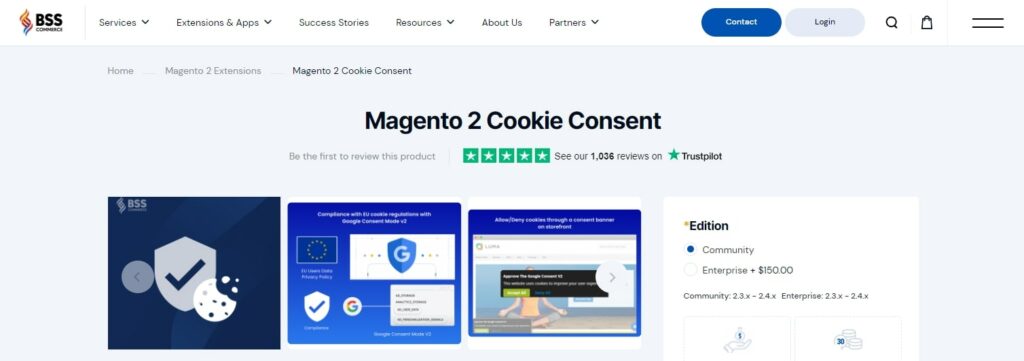 Magento 2 cookie consent by BSS Commerce