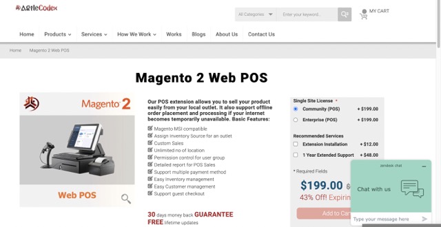 Magento 2 POS intergration by AgileCodex