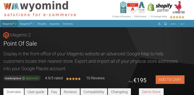 Magento 2 POS intergration by Wyomind