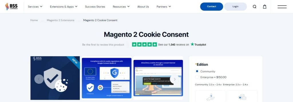 Cookie Consent for Magento 2 extension by BSS Commerce