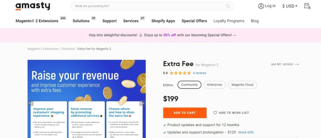 Magento 2 Extra Fee Extension Amasty