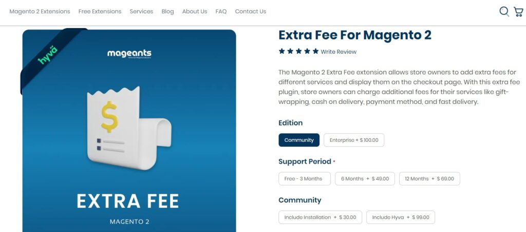 Magento 2 Extra Fee Extension MageAnts