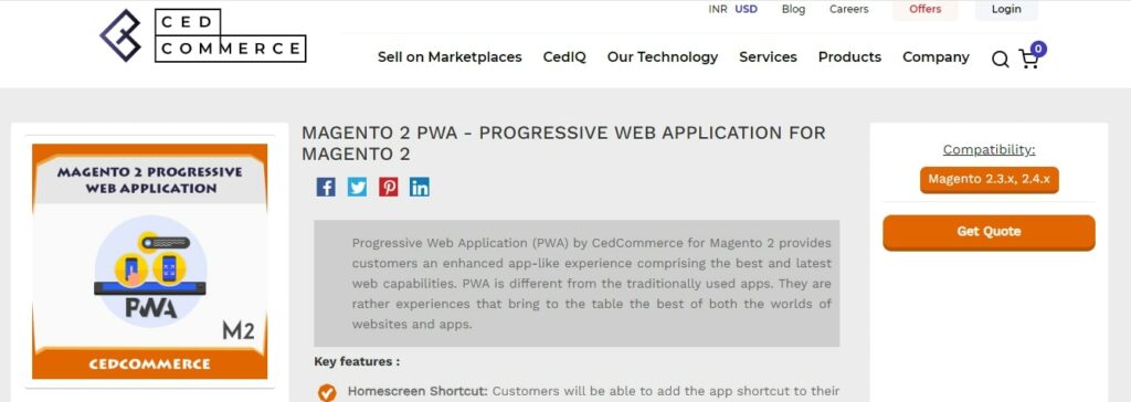 Magento 2 PWA Extension CedCommerce