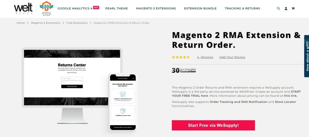 Magento 2 RMA Extension Free Welt pixel