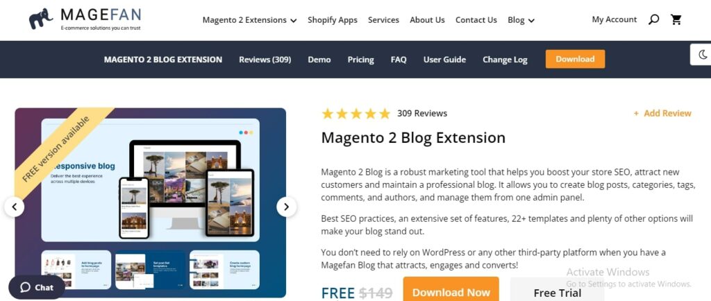 Magefan free Blog for Magento 2