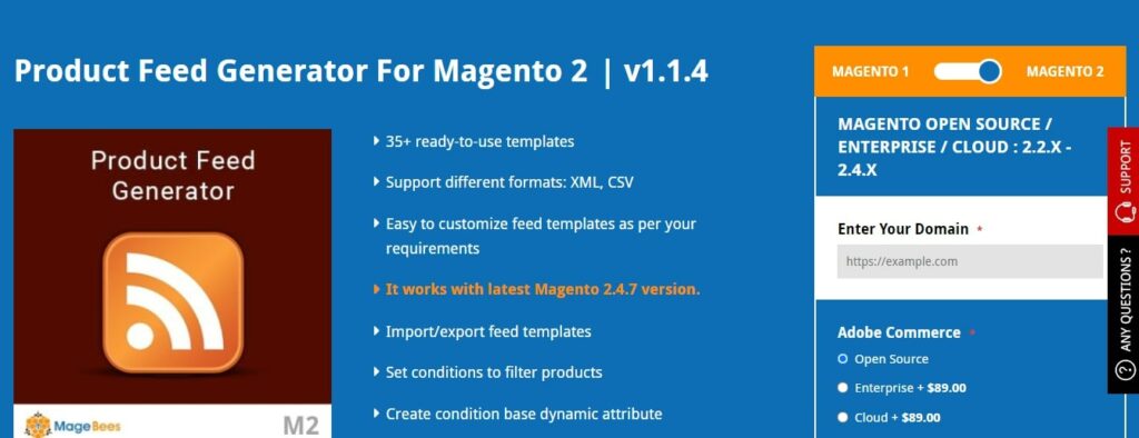 Product Feed Generator For Magento 2 MageBees