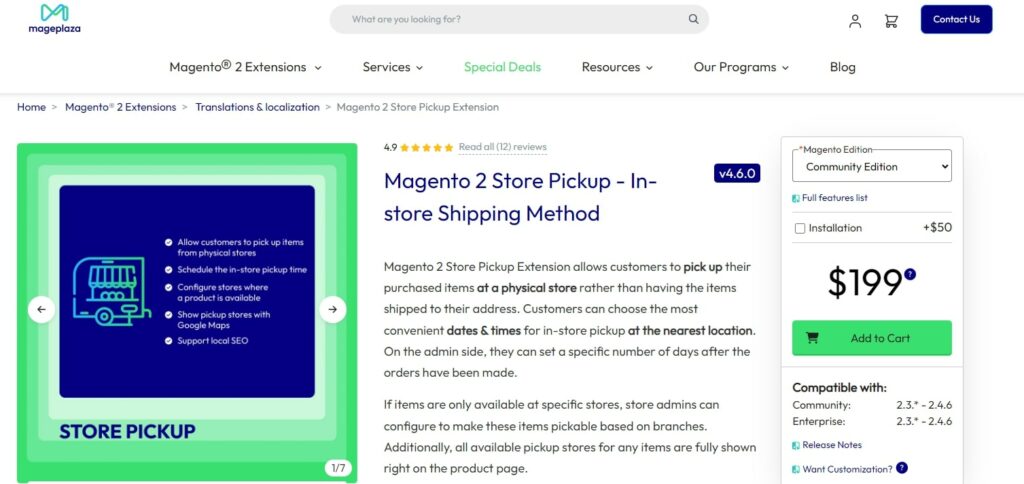 Magento 2 Store Pickup & In-store Shipping Method Mageplaza