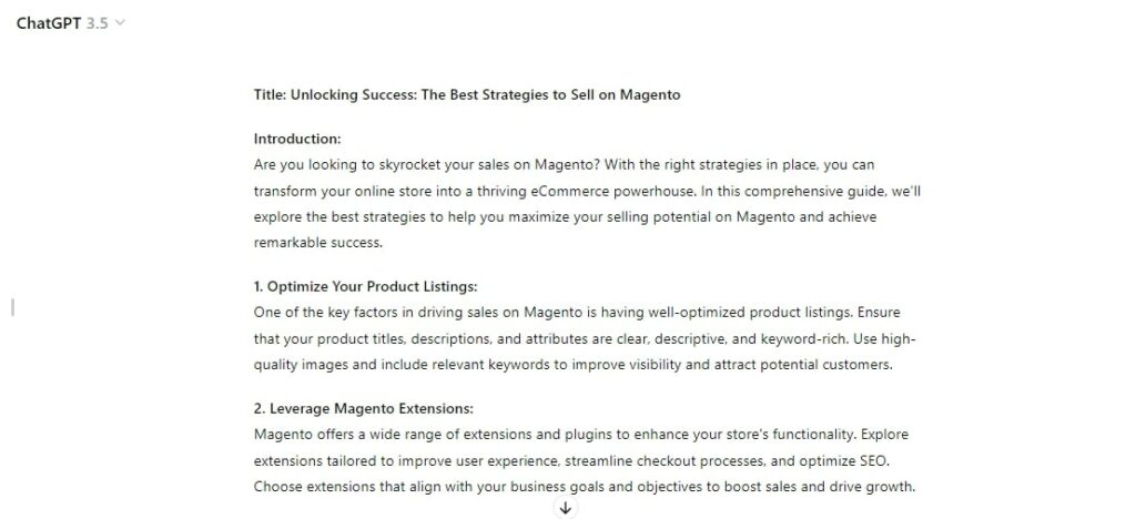 how to use ChatGPT for SEO in Magento 11