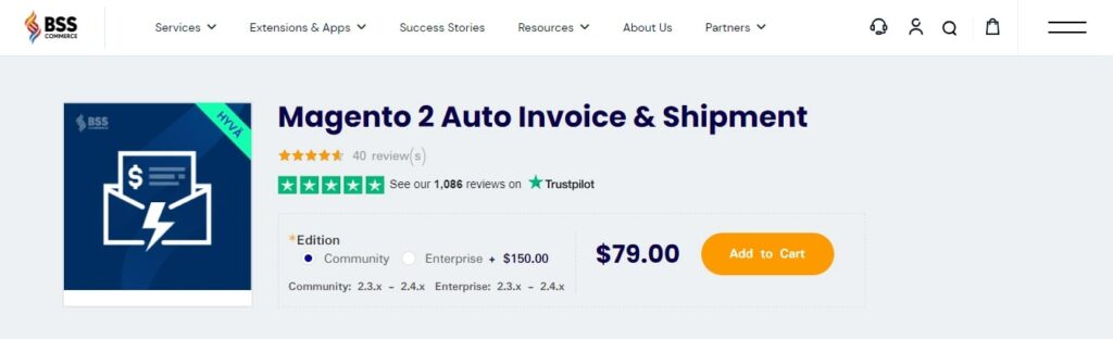 Magento 2 Auto Invoice & Shipment - BSS Commerce