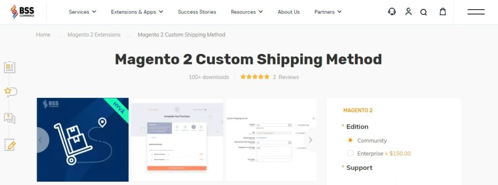 Magento 2 Custom Shipping Method BSS Commerce