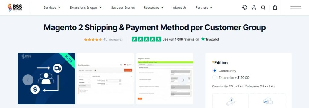 Magento 2 Shipping & Payment Method per Customer Group - BSS Commerce