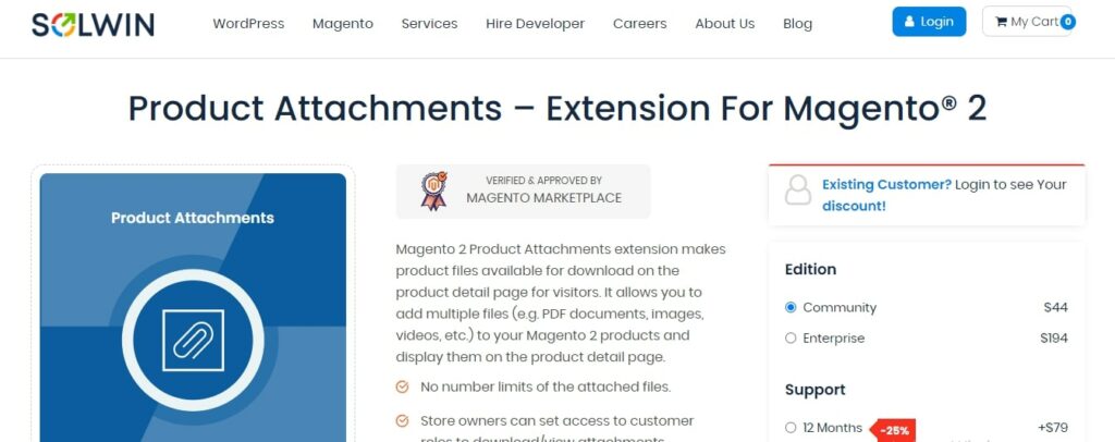 Product Attachments Extension for Magento 2 by Solwin Infotech