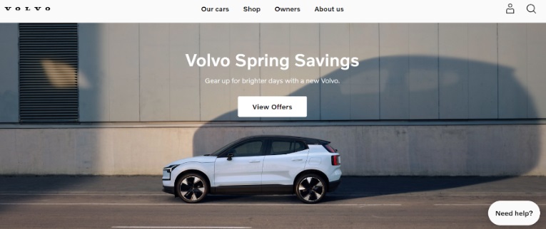 Volvo's website